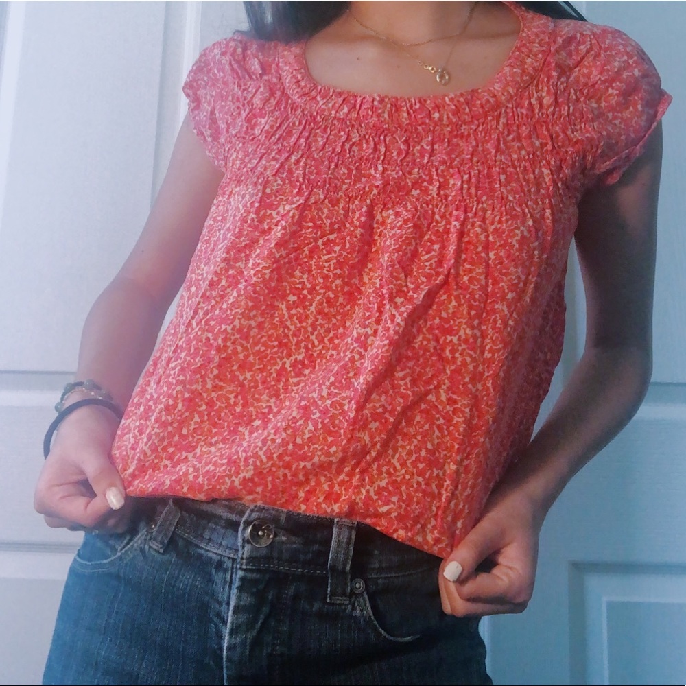 LOFT BEAUTIFUL RED PATTERNED (floral) BLOUSE